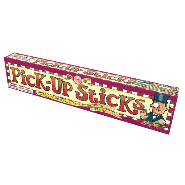 Pick up sticks game in a box