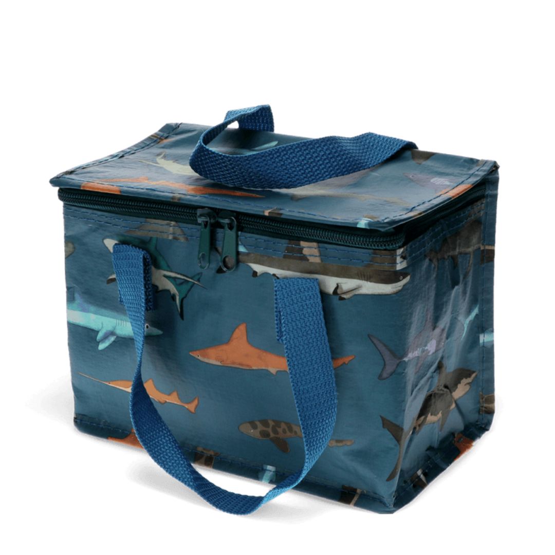 Insulated lunch bag with shark design